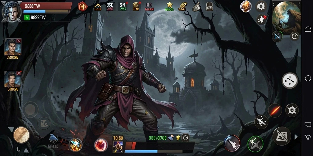 Screenshot gameplay menampilkan suasana Horror yang mencekam.