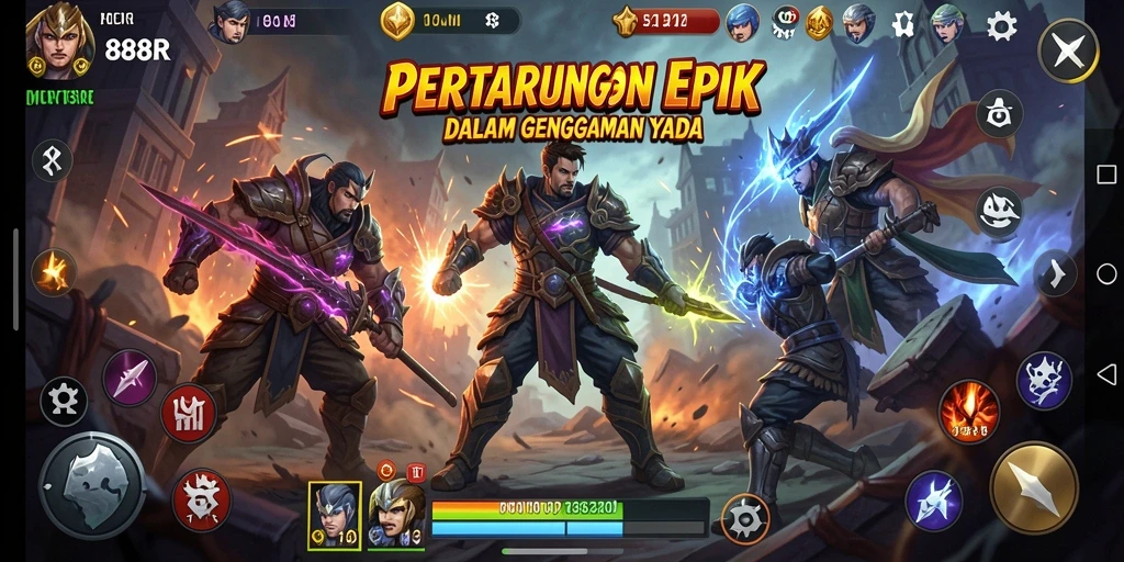 Screenshot utama 888R menampilkan aksi pertarungan yang mendebarkan.