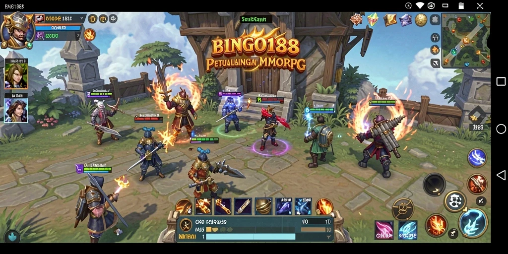 Tampilan menarik dari gameplay BINGO188 di dunia MMORPG.