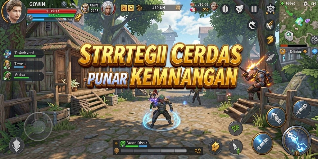 Tampilan gameplay GOWIN yang penuh strategi dan taktik.
