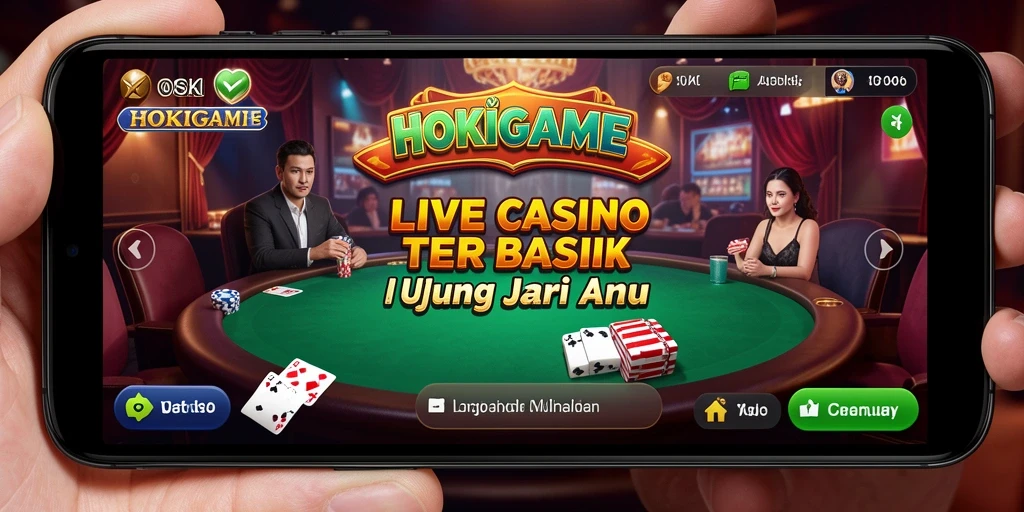 Tampilan menarik dari gameplay HOKIGAME dalam Live Casino.