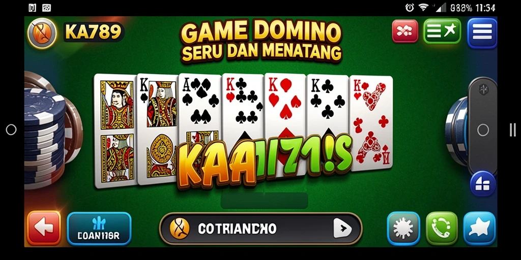 Tampilan gameplay Domino yang seru dan interaktif.