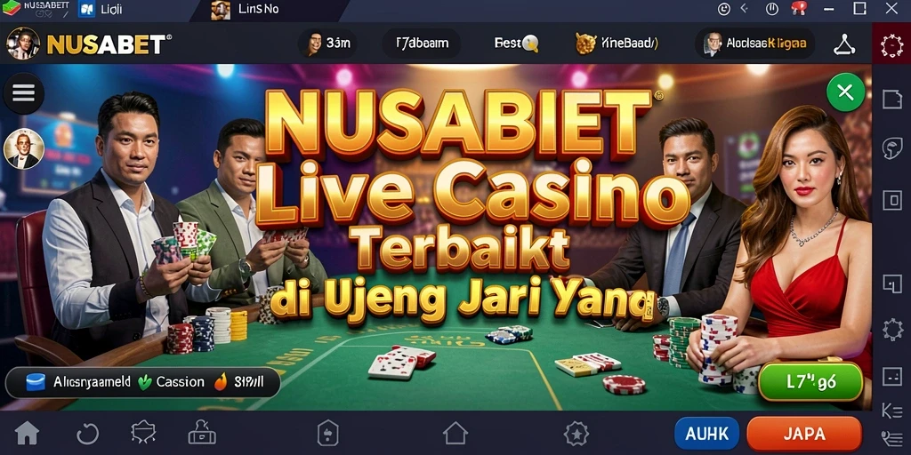 Tampilan gameplay Live Casino yang menegangkan di NUSABET.