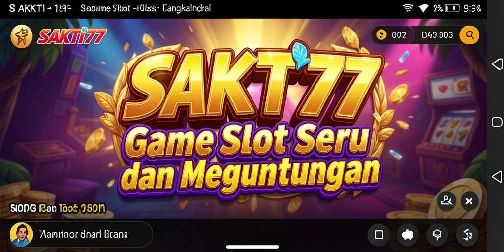 Screenshot menunjukkan gameplay menegangkan SAKTI77 dengan simbol dan fitur bonus.