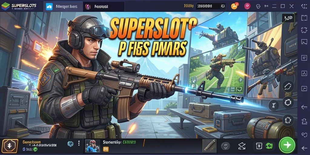 Tampilkan gameplay mendebarkan dari SUPERSLOTS FPS.