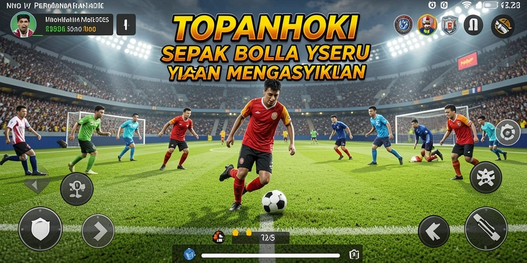 Gameplay menarik dalam pertandingan sepak bola TOPANHOKI.